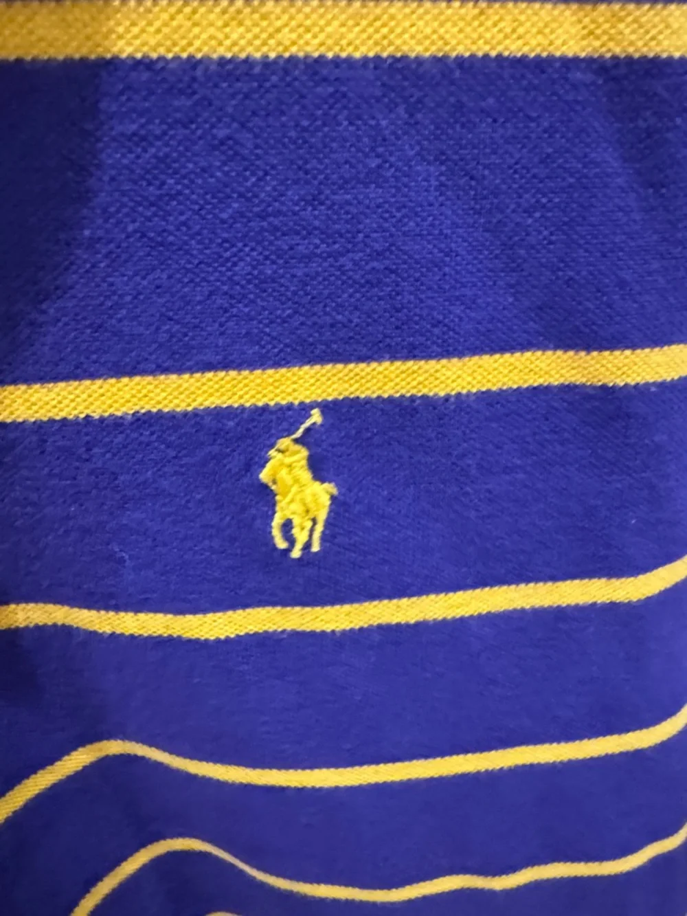 Ralph Lauren Purple & Yellow Striped Polo Shirt